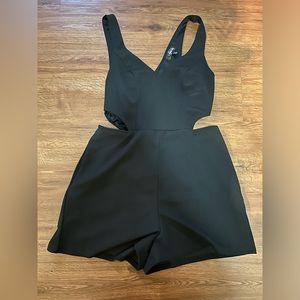 Crystal Sky Black Sleeveless Romper, Medium